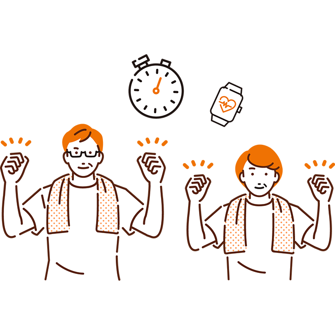 友だち同士や家族で参加するペアトレーニング